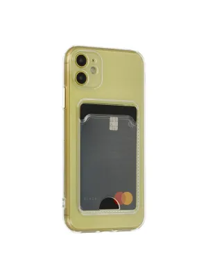 Apple İphone 11 Kılıf Kart Şeffaf Silikon - Şeffaf
