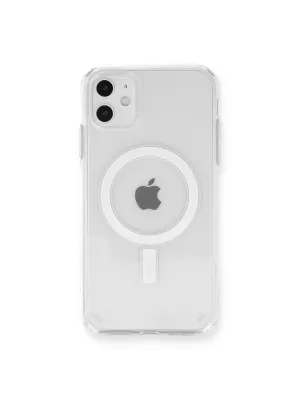 Apple İphone 11 Kılıf Magneticsafe Şeffaf Silikon - Şeffaf