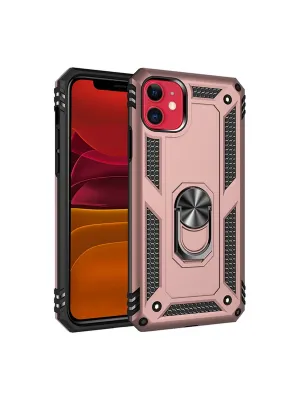 Apple İphone 11 Kılıf Sofya Yüzüklü Silikon Kapak - Rose