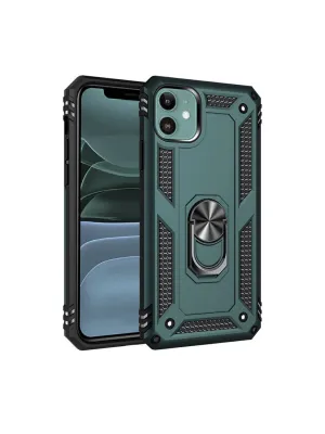 Apple İphone 11 Kılıf Sofya Yüzüklü Silikon Kapak - Yeşil