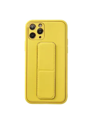 Apple İphone 11 Pro Kılıf Coco Deri Standlı Kapak - Sarı