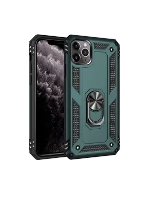 Apple İphone 11 Pro Kılıf Sofya Yüzüklü Silikon Kapak - Yeşil
