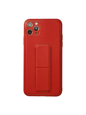 Apple İphone 11 Pro Max Kılıf Coco Deri Standlı Kapak - Kırmızı