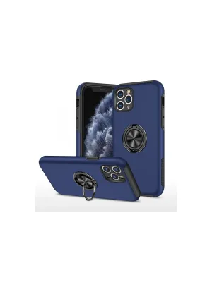 Apple İphone 11 Pro Max Kılıf Elit Yüzüklü Kapak - Lacivert
