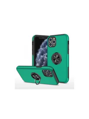 Apple İphone 11 Pro Max Kılıf Elit Yüzüklü Kapak - Yeşil