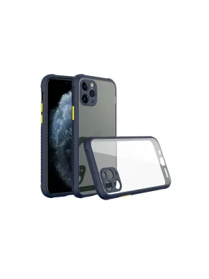 Apple İphone 11 Pro Max Kılıf Miami Şeffaf Silikon - Lacivert