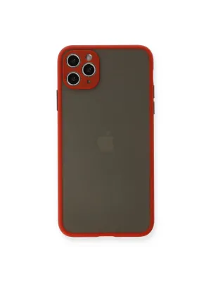 Apple İphone 11 Pro Max Kılıf Montreal Silikon Kapak - Kırmızı