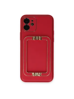 Apple İphone 12 Kılıf Coco Elit Kapak - Kırmızı
