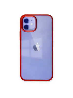 Apple İphone 12 Kılıf Element Silikon - Kırmızı
