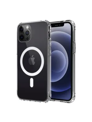 Apple İphone 12 Kılıf Magneticsafe Şeffaf Silikon - Şeffaf