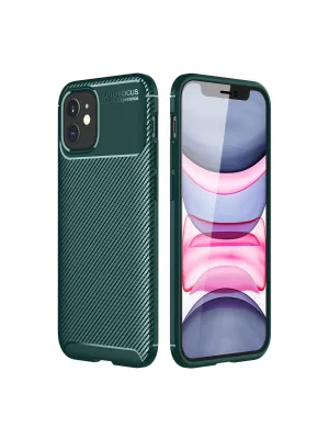 Apple İphone 12 Mini Kılıf Auto Focus Karbon Kapak - Yeşil