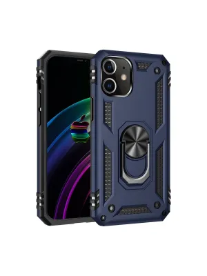 Apple İphone 12 Mini Kılıf Sofya Yüzüklü Silikon Kapak - Lacivert