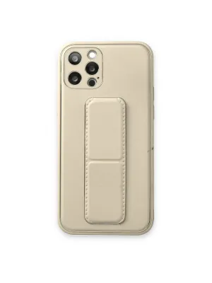 Apple İphone 12 Pro Kılıf Coco Deri Standlı Kapak - Beyaz