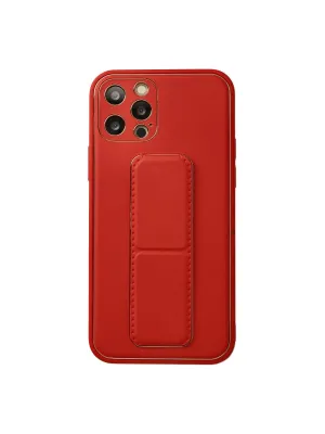 Apple İphone 12 Pro Kılıf Coco Deri Standlı Kapak - Kırmızı