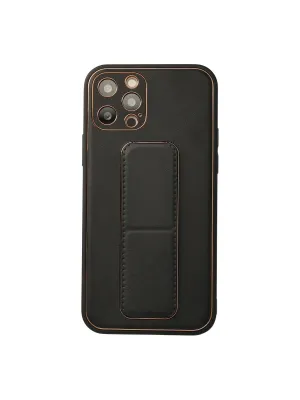 Apple İphone 12 Pro Kılıf Coco Deri Standlı Kapak - Siyah