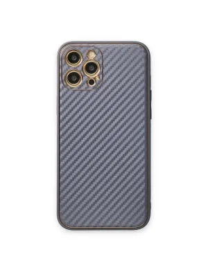Apple İphone 12 Pro Kılıf Coco Karbon Silikon - Gri