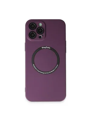 Apple İphone 12 Pro Kılıf Jack Magneticsafe Lens Silikon - Mürdüm