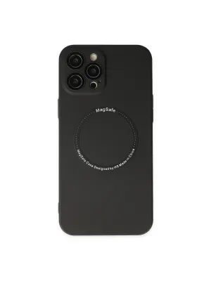 Apple İphone 12 Pro Kılıf Jack Magneticsafe Lens Silikon - Siyah