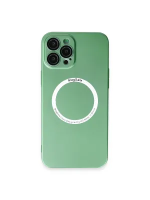 Apple İphone 12 Pro Kılıf Jack Magneticsafe Lens Silikon - Yeşil
