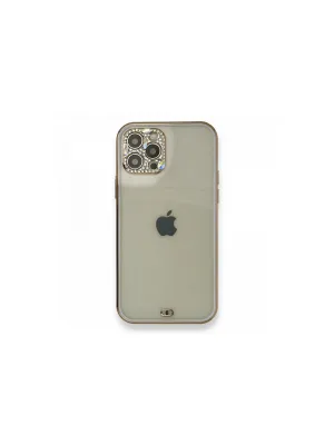 Apple İphone 12 Pro Kılıf Liva Taşlı Silikon - Mor