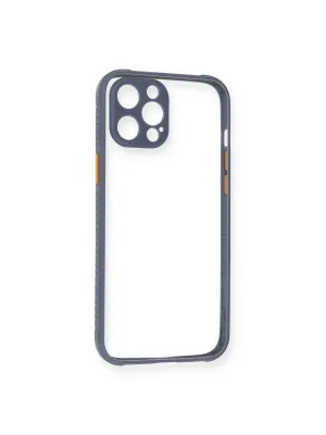 Apple İphone 12 Pro Kılıf Miami Şeffaf Silikon - Gri