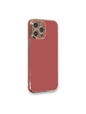 Apple İphone 12 Pro Kılıf Volet Silikon - Kırmızı