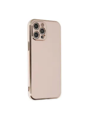 Apple İphone 12 Pro Kılıf Volet Silikon - Pembe