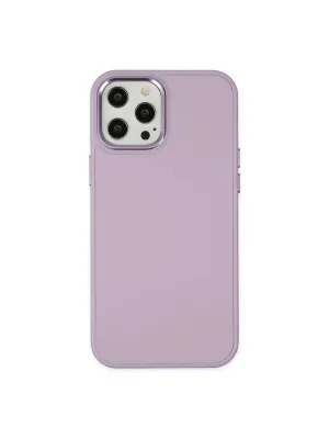 Apple İphone 12 Pro Max Kılıf Asya Deri Silikon - Lila