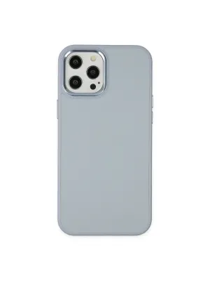 Apple İphone 12 Pro Max Kılıf Asya Deri Silikon - Sierra Blue
