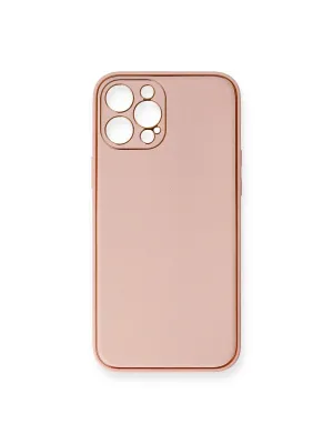 Apple İphone 12 Pro Max Kılıf Coco Deri Silikon Kapak - Pembe