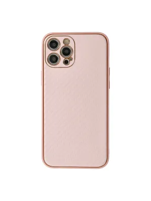 Apple İphone 12 Pro Max Kılıf Coco Karbon Silikon - Pembe