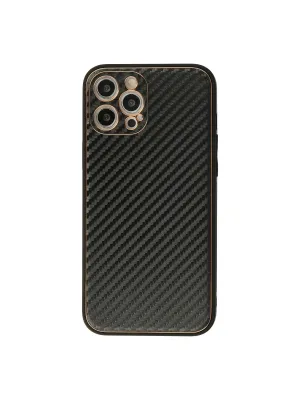 Apple İphone 12 Pro Max Kılıf Coco Karbon Silikon - Siyah