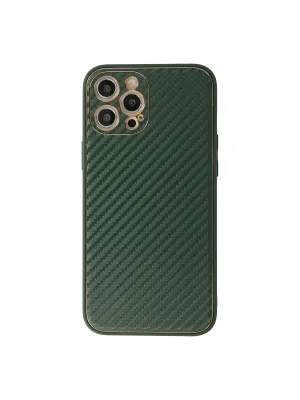 Apple İphone 12 Pro Max Kılıf Coco Karbon Silikon - Yeşil