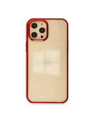 Apple İphone 12 Pro Max Kılıf Element Silikon - Kırmızı