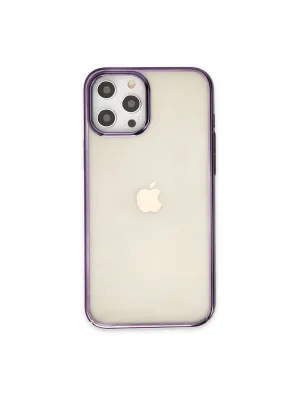 Apple İphone 12 Pro Max Kılıf Element Silikon - Mor