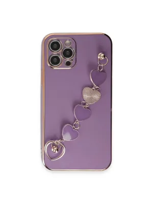 Apple İphone 12 Pro Max Kılıf Esila Silikon - Mor