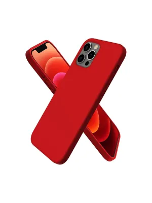 Apple İphone 12 Pro Max Kılıf First Silikon - Koyu Kırmızı