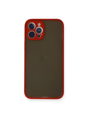 Apple İphone 12 Pro Max Kılıf Montreal Silikon Kapak - Kırmızı