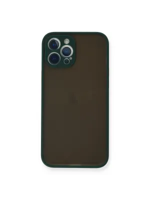 Apple İphone 12 Pro Max Kılıf Montreal Silikon Kapak - Yeşil