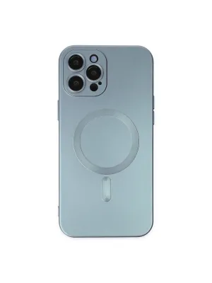 Apple İphone 12 Pro Max Kılıf Moshi Lens Magneticsafe Silikon - Sierra Blue