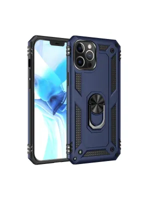 Apple İphone 12 Pro Max Kılıf Sofya Yüzüklü Silikon Kapak - Lacivert