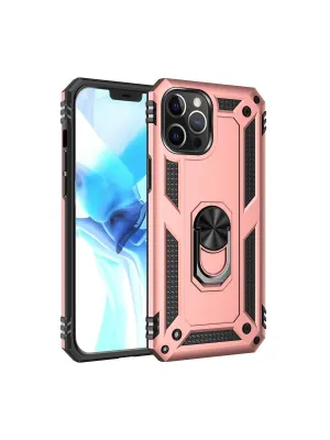 Apple İphone 12 Pro Max Kılıf Sofya Yüzüklü Silikon Kapak - Rose