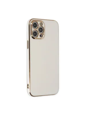 Apple İphone 12 Pro Max Kılıf Volet Silikon - Beyaz