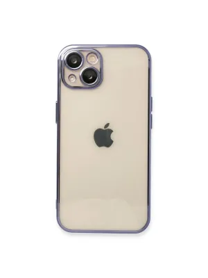Apple İphone 13 Kılıf Razer Lensli Silikon - Mor