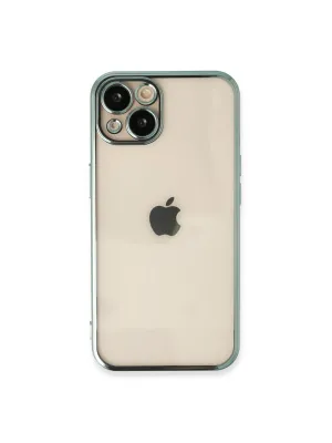 Apple İphone 13 Kılıf Razer Lensli Silikon - Yeşil