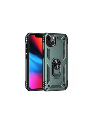 Apple İphone 13 Kılıf Sofya Yüzüklü Silikon Kapak - Yeşil