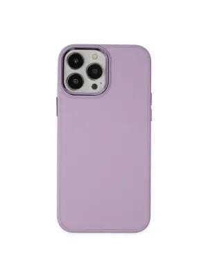 Apple İphone 13 Pro Kılıf Asya Deri Silikon - Lila