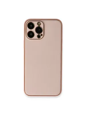 Apple İphone 13 Pro Kılıf Coco Deri Silikon Kapak - Pembe