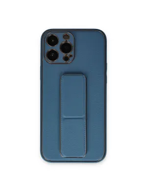 Apple İphone 13 Pro Kılıf Coco Deri Standlı Kapak - Açık Mavi