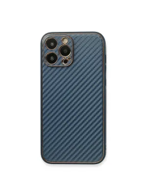 Apple İphone 13 Pro Kılıf Coco Karbon Silikon - Mavi